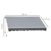 TENDA DA SOLE PER ESTERNO AVVOLGIBILE A MANOVELLA IN METALLO 295 X 245 CM GRIGIO