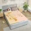 COPERTA ELETTRICA 160X140 CM CON 5 LIVELLI DI CALORE E 2 ZONE DI CONTROLLO INDIPENDENTI, IN POLIESTERE BIANCO