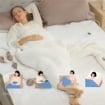 COPERTA ELETTRICA 160X140 CM CON 5 LIVELLI DI CALORE E 2 ZONE DI CONTROLLO INDIPENDENTI, IN POLIESTERE BIANCO