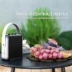 SALOTTO DA GIARDINO IN RATTAN CON DIVANO ANGOLARE MODULABILE TAVOLINO DA CAFFÈ E CUSCINI GRIGIO