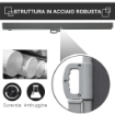 FRANGIVISTA DA GIARDINO ESTENSIBILE 3X1.8M POLIESTERE ANTI UV E ALLUMINIO GRIGIO