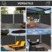 FRANGIVISTA DA GIARDINO ESTENSIBILE 3X1.8M POLIESTERE ANTI UV E ALLUMINIO GRIGIO