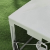 GAZEBO DA GIARDINO 4X3 M PIEGHEVOLE CON ZANZARIERA E 2 INGRESSI, IN METALLO E PE, BIANCO E NERO