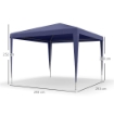 GAZEBO DA GIARDINO 3X3 M PIEGHEVOLE E PORTATILE CON COPERTURA ANTI UV BLU