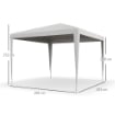 GAZEBO DA GIARDINO 3X3 M PIEGHEVOLE E PORTATILE CON COPERTURA ANTI UV BIANCO