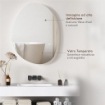 Specchio da Bagno Illuminato a LED con Colore e Temperatura Regolabile, in Vetro Temperato, 70x5x50 cm, Argento