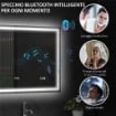 SPECCHIO BAGNO ANTIAPPANNANTE CON LUCE LED REGOLABILE, SPEAKER BLUETOOTH, PULSANTI TOUCH, 80X100 CM