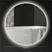 SPECCHIO BAGNO CON LUCI LED REGOLABILI, INTERRUTTORI TOUCH E DESIGN ANTIAPPANNAMENTO, Ï60 CM