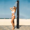 DOCCIA SOLARE DA GIARDINO 40L E TEMPERATURA 60°C  SOFFIONE GIREVOLE E RUBINETTO PER PIEDI NERO