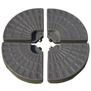 SET 4 PZI BASAMENTO OMBRELLONE DECENTRATO DA GIARDINO CON BASE A CROCE