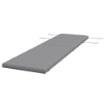 CUSCINO PER SDRAIO E LETTINO PRENDISOLE IN TESSUTO CON LACCI DI FISSAGGIO GRIGIO CHIARO 196X63 CM