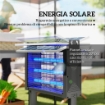 LAMPADA ANTIZANZARE PER ESTERNO A ENERGIA SOLARE CON 60 LED E RETE DI PROTEZIONE NERO