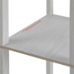 LAMPADA DA TERRA 40W CON 3 MENSOLE E INTERRUTTORE A PEDALE, IN LEGNO E ACRILICO, 26X26X160 CM, BIANCO