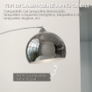 LAMPADA DA TERRA VINTAGE AD ARCO CON ASTA REGOLABILE, INTERRUTTORE A PEDALE, ATTACCO E27, ARGENTO