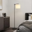 LAMPADA DA TERRA LED DIMMERABILE CON TELECOMANDO, 11 TEMPERATURE E 11 LUMINOSITÀ, TIMER 60 MINUTI, NERO