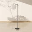 LAMPADA DA TERRA LED DIMMERABILE CON TELECOMANDO, 11 TEMPERATURE E 11 LUMINOSITÀ, TIMER 60 MINUTI, NERO