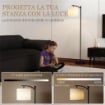 LAMPADA DA TERRA LED DIMMERABILE CON TELECOMANDO, 11 TEMPERATURE E 11 LUMINOSITÀ, TIMER 60 MINUTI, NERO