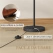 LAMPADA DA TERRA LED DIMMERABILE CON TELECOMANDO, 11 TEMPERATURE E 11 LUMINOSITÀ, TIMER 60 MINUTI, NERO