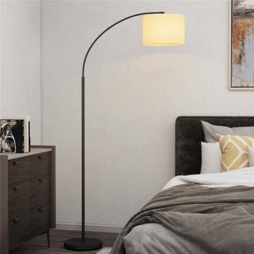 LAMPADA DA TERRA LED REGOLABILE CON TELECOMANDO, 11 TEMPERATURE E 11 LUMINOSITÓ, TIMER 1H, GIREVOLE, NERO