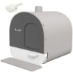 LETTIERA PER GATTI CHIUSA CON FILTRI, PALETTA E VASSOIO, STRUTTURA IN PP, 43X44X47CM, GRIGIO