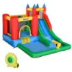 GIOCO GONFIABILE PER BAMBINI 3-8 ANNI CON SCIVOLO E PISCINA 330X245X215CM
