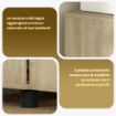 MOBILE UFFICIO PORTADOCUMENTI MULTIUSO CON SERRATURA, 2 ANTE E MENSOLA INTERNA, 80X40X80 CM, ROVERE