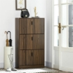 MOBILE SCARPIERA A 3 LIVELLI CON RIPIANI REGOLABILI PER 18 PAIA MAX, IN TRUCIOLATO, 63X24X114 CM
