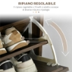 MOBILE SCARPIERA A 3 LIVELLI CON RIPIANI REGOLABILI PER 18 PAIA MAX, IN TRUCIOLATO, 63X24X114 CM