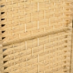 PARAVENTO A 3 ANTE PIEGHEVOLE PER INTERNI AUTOPORTANTE E INTRECCIATO 135X180 CM COLOR LEGNO