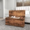 PANCA CONTENITORE CAPACITÀ 120 KG PER CAMERA DA LETTO E INGRESSO IN LEGNO 100X40X40 CM MARRONE