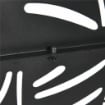 PARAVENTO DA ESTERNO IN ACCIAIO CON MOTIVI A SALICE E 2 PIEDINI 122X45X198 CM NERO