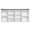 PANCHINA SCARPIERA CON RIPIANI REGOLABILI 104X30X48 CM IN LEGNO BIANCO E GRIGIO
