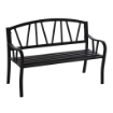 PANCHINA DA GIARDINO 2 POSTI  IN METALLO 128 X 56  X 86 CM NERO