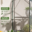 MINI SERRA DA GIARDINO CON COPERTURA IN PE, 3 RIPIANI E PORTA AVVOLGIBILE, 59X39X127 CM, TRASPARENTE