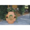 FIORIERA OASI D80XH80 CON SOTTOVASO COTTO CHIARO POLIPROPILENE 