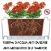 FIORIERA BRIK KIT 5 VASI IRRIGAZIONE VASI COMUNICANTI 59X23X27 (X5PZ) COLORE TORTORA