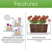 FIORIERA BRIK KIT 5 VASI IRRIGAZIONE VASI COMUNICANTI 59X23X27 (X5PZ) COLORE TORTORA