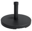 BASE PER OMBRELLONE DA 15 KG ROTONDA PER PALI DA 24-38 MM PLASTICA E CEMENTO 46.5 CM NERO