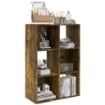 LIBRERIA A CUBI CON 6 RIPIANI PORTAOGGETTI IN LEGNO DAL DESIGN RUSTICO, 61.5X29.5X91.5 CM, MARRONE