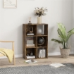 LIBRERIA A CUBI CON 6 RIPIANI PORTAOGGETTI IN LEGNO DAL DESIGN RUSTICO, 61.5X29.5X91.5 CM, MARRONE
