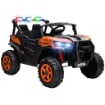 MACCHINA ELETTRICA PER BAMBINI 3-8 ANNI 24V A 2 POSTI, DOPPIO MOTORE, TELECOMANDO E SOFT START, ARANCIONE
