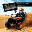 MACCHINA ELETTRICA PER BAMBINI 3-8 ANNI 24V A 2 POSTI, DOPPIO MOTORE, TELECOMANDO E SOFT START, ARANCIONE