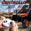 MACCHINA ELETTRICA PER BAMBINI 3-8 ANNI 24V A 2 POSTI, DOPPIO MOTORE, TELECOMANDO E SOFT START, ARANCIONE