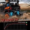 MACCHINA ELETTRICA PER BAMBINI 3-8 ANNI 24V A 2 POSTI, DOPPIO MOTORE, TELECOMANDO E SOFT START, ARANCIONE