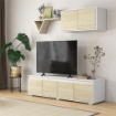 SET 2 PEZZI IN TRUCIOLATO, MOBILE TV MAX 70" 160X39X43 CM E MOBILE MULTIUSO A PARETE 80X35X40 CM