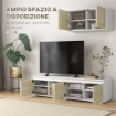SET 2 PEZZI IN TRUCIOLATO, MOBILE TV MAX 70" 160X39X43 CM E MOBILE MULTIUSO A PARETE 80X35X40 CM