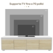 SET 2 PEZZI IN TRUCIOLATO, MOBILE TV MAX 70" 160X39X43 CM E MOBILE MULTIUSO A PARETE 80X35X40 CM