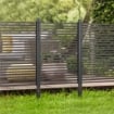 RECINZIONE DIVISORIO DA GIARDINO MODULABILE AUTOPORTANTE IN ACCIAIO, 93X22X150 CM, MARRONE