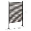 RECINZIONE DIVISORIO DA GIARDINO MODULABILE AUTOPORTANTE IN ACCIAIO, 93X22X150 CM, MARRONE