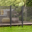 RECINZIONE DIVISORIO DA GIARDINO MODULABILE AUTOPORTANTE IN ACCIAIO, 93X22X150 CM, MARRONE